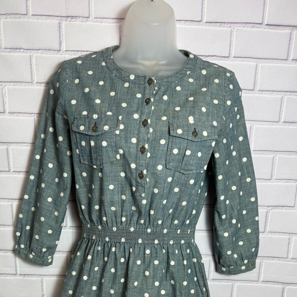 Brooks Brothers Polka Dot Chambray Shirt Dress Size 2
Blue Cotton Casual - Picture 6 of 16